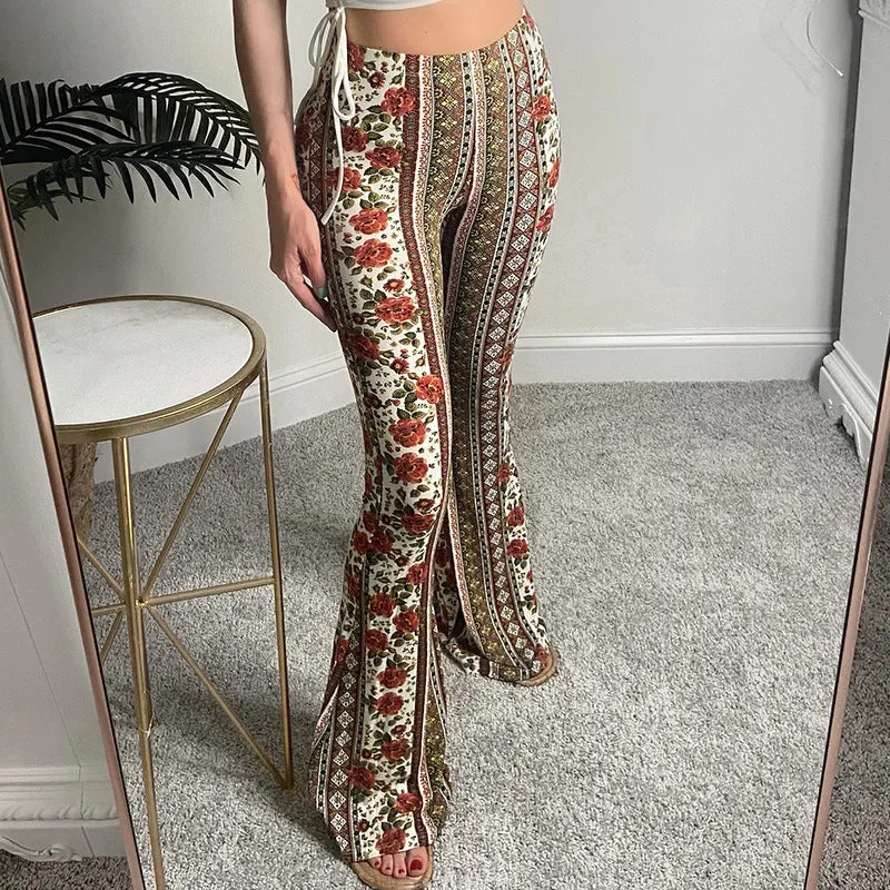 New fashion bohemian print slacks for autumn