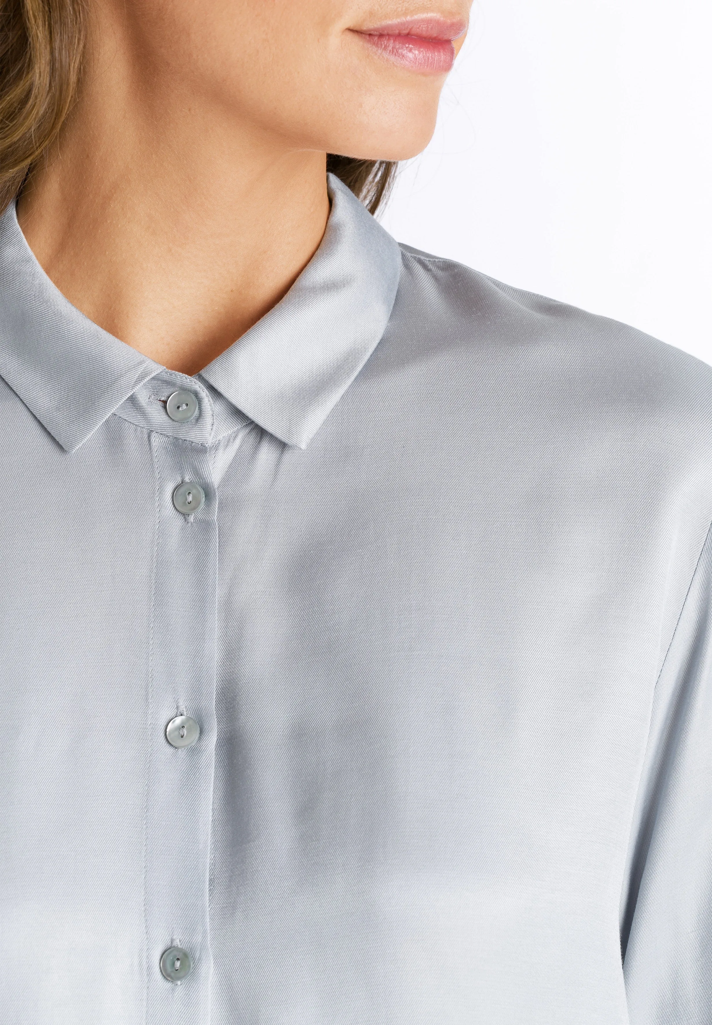 Nori Button Front Shirt | Celadon Grey 76640-1688