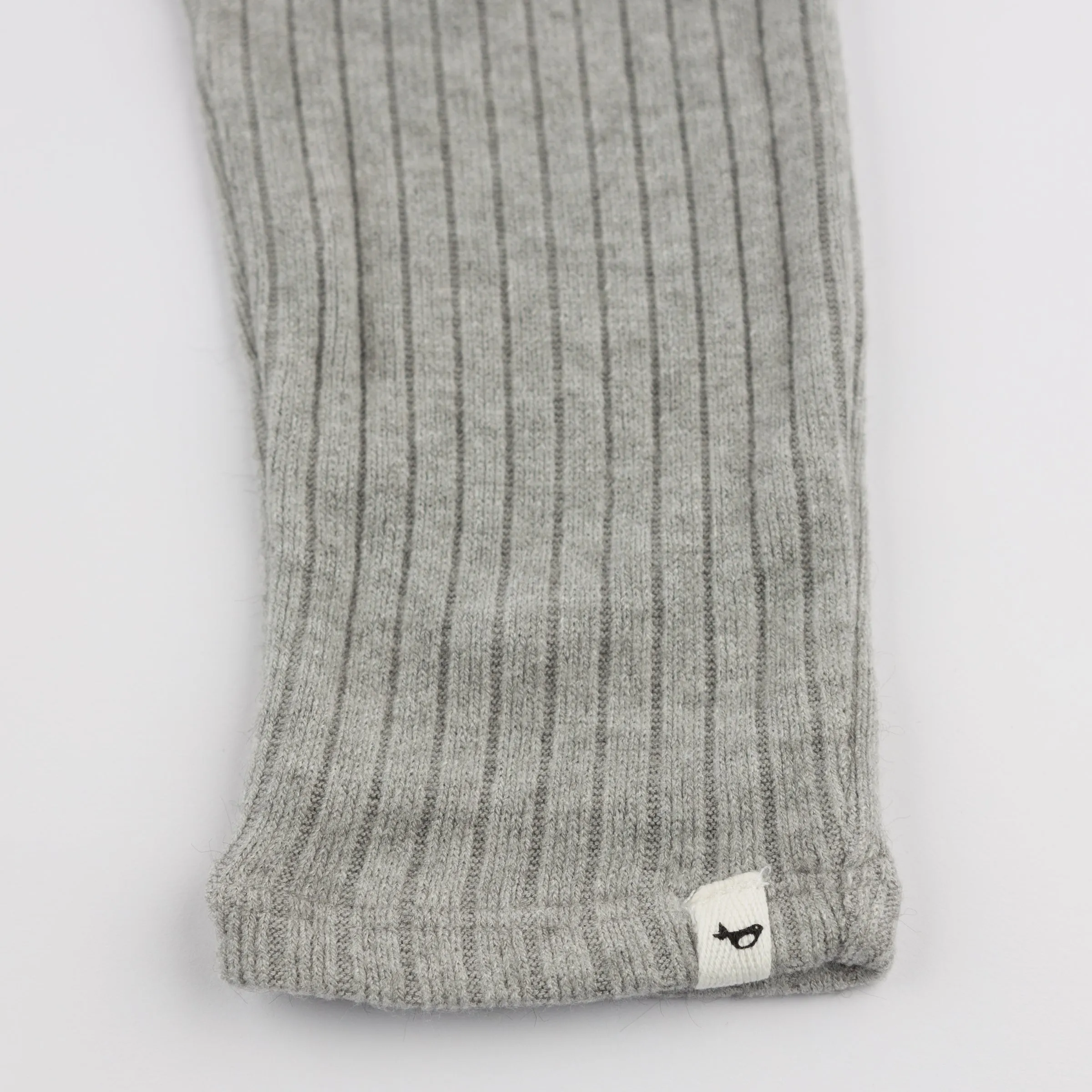 oh baby! Wide Rib Fuzzy Sweater Knit Brooklyn Jogger Pants - Heather Gray