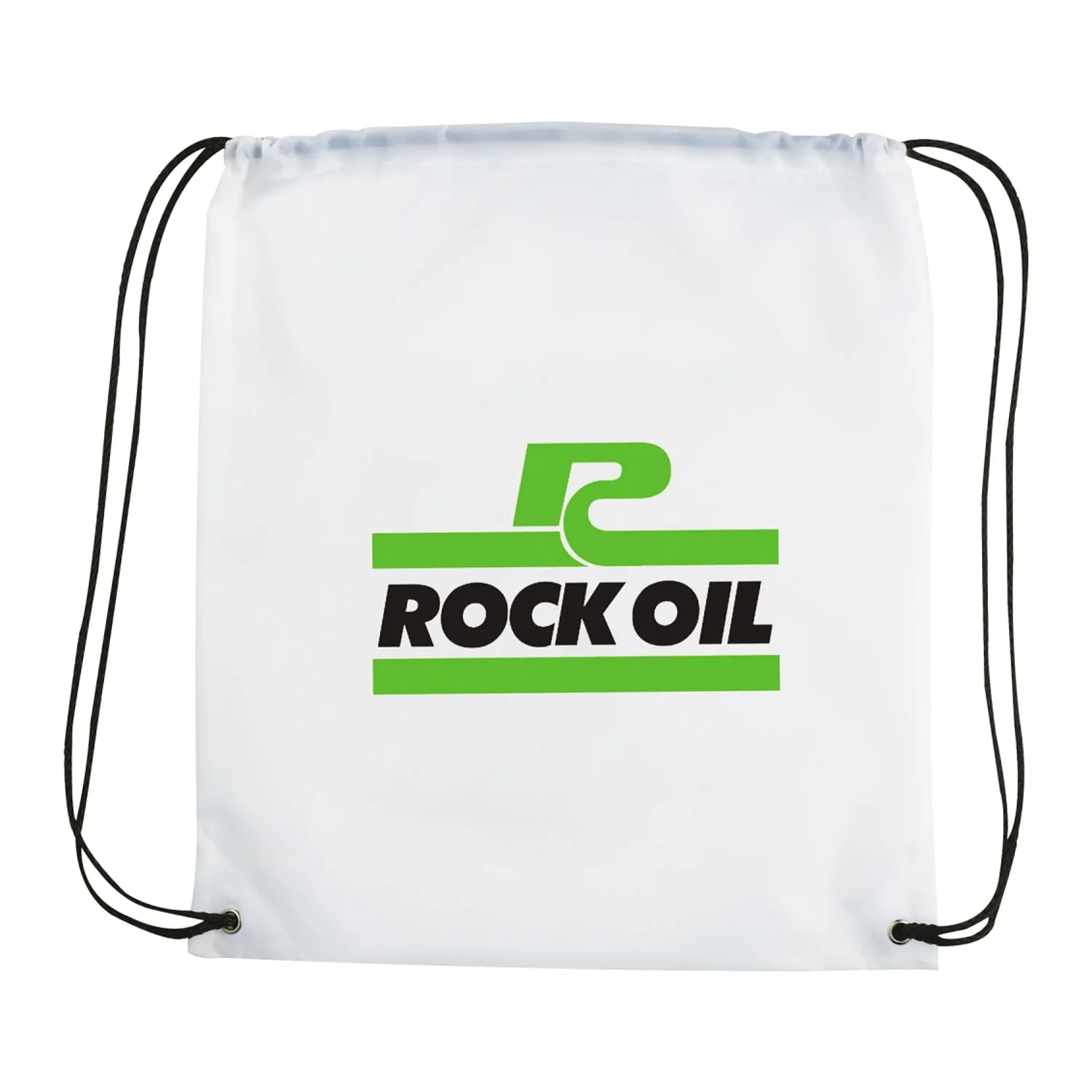 Oriole Polyester Drawstring Bag - White