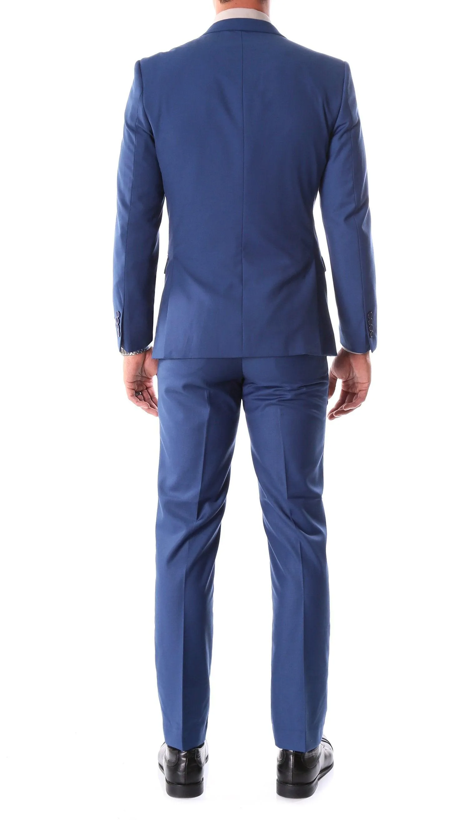 Oslo Indigo Blue Slim Fit Notch Lapel 2 Piece  Suit