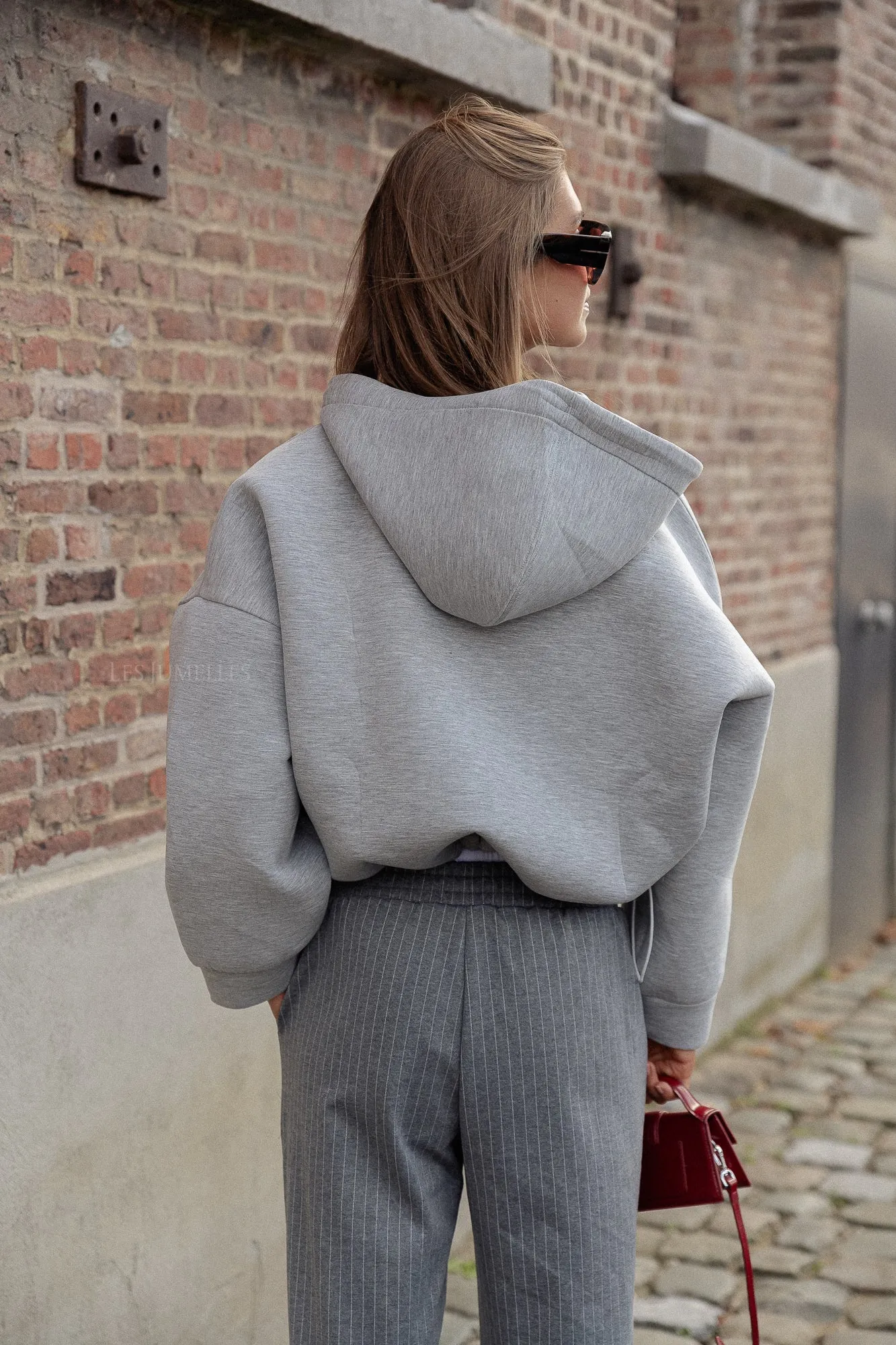 Oversize Tamy hoodie grey melange