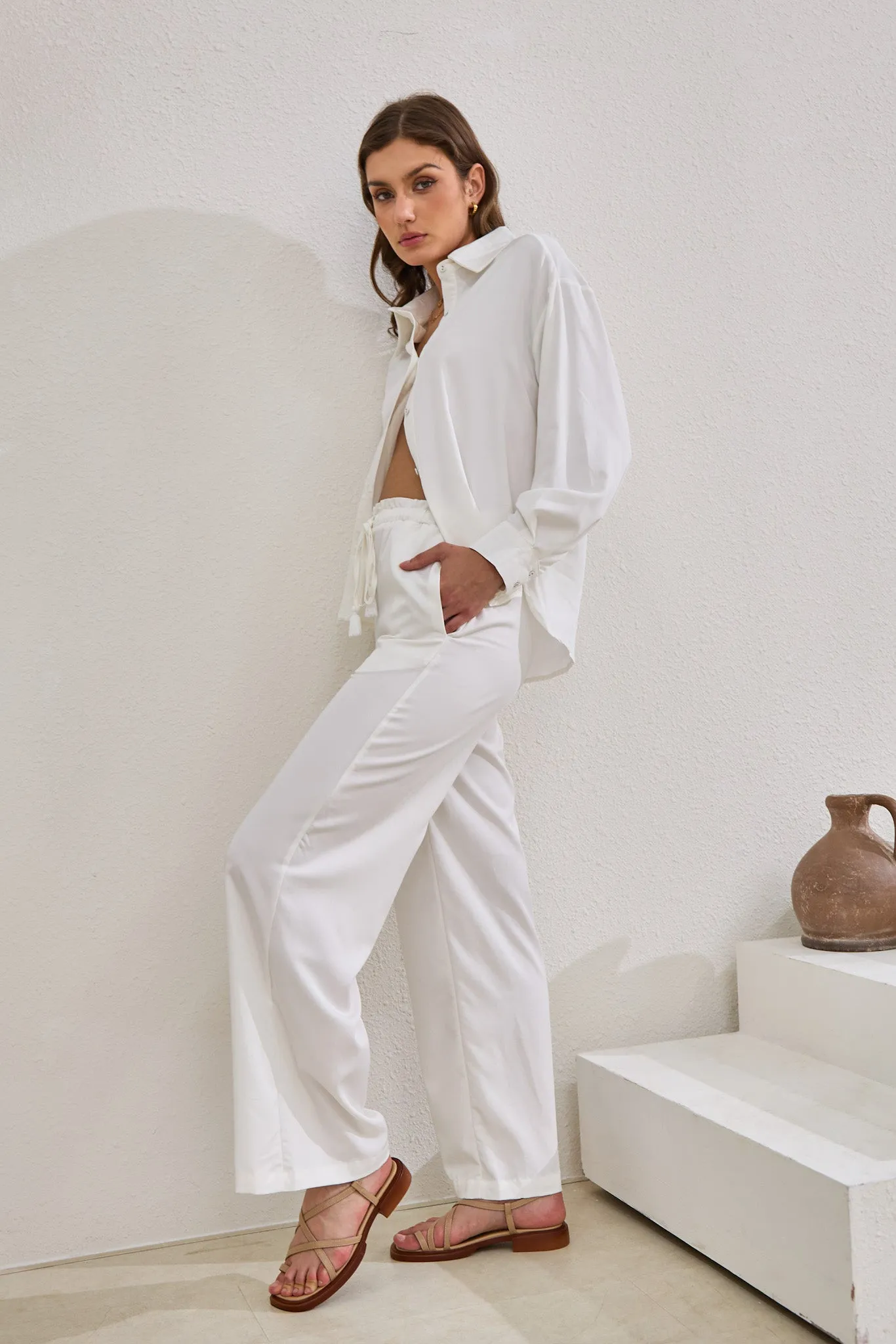 Page White Cupro Pants