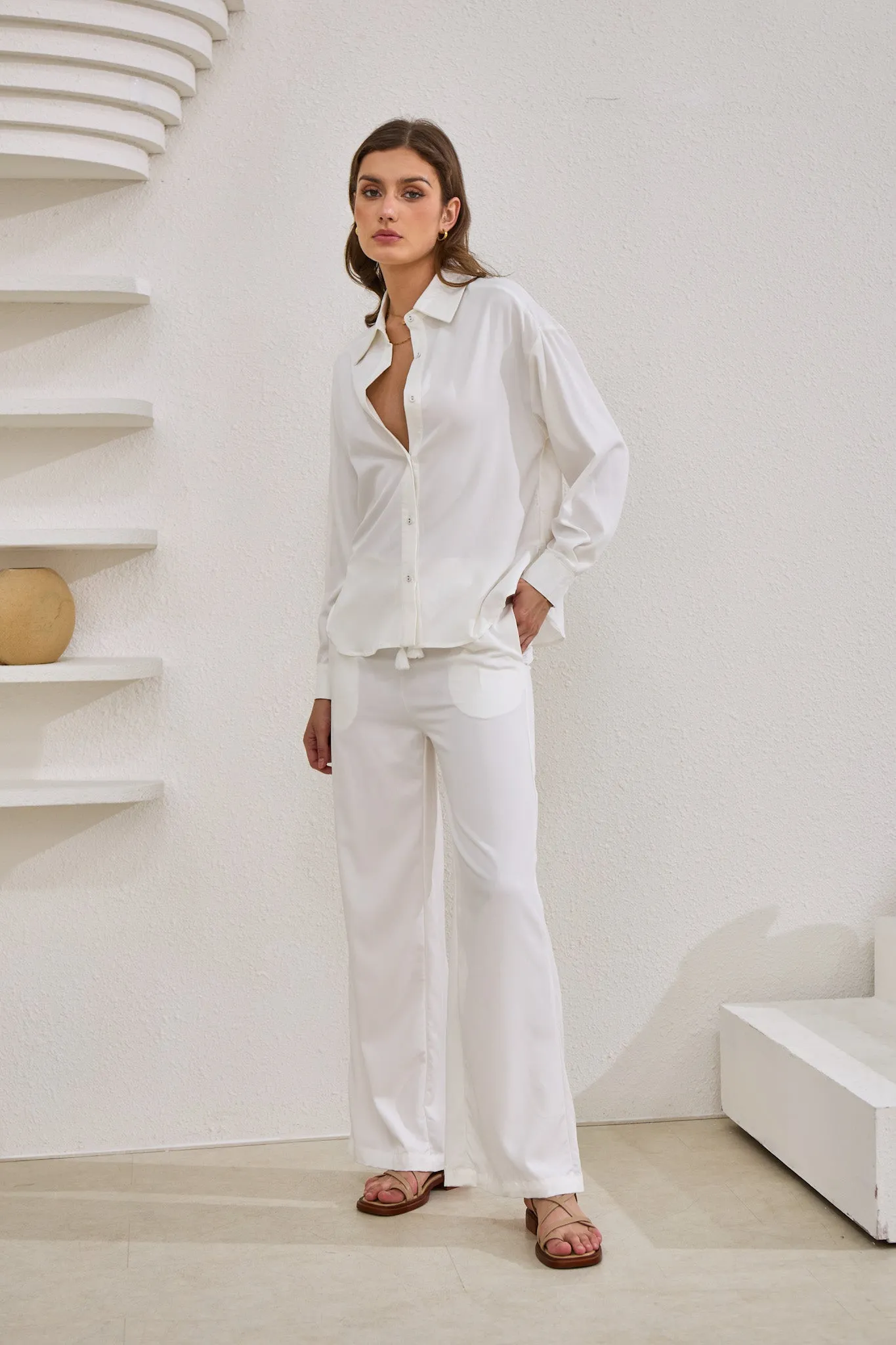 Page White Cupro Pants