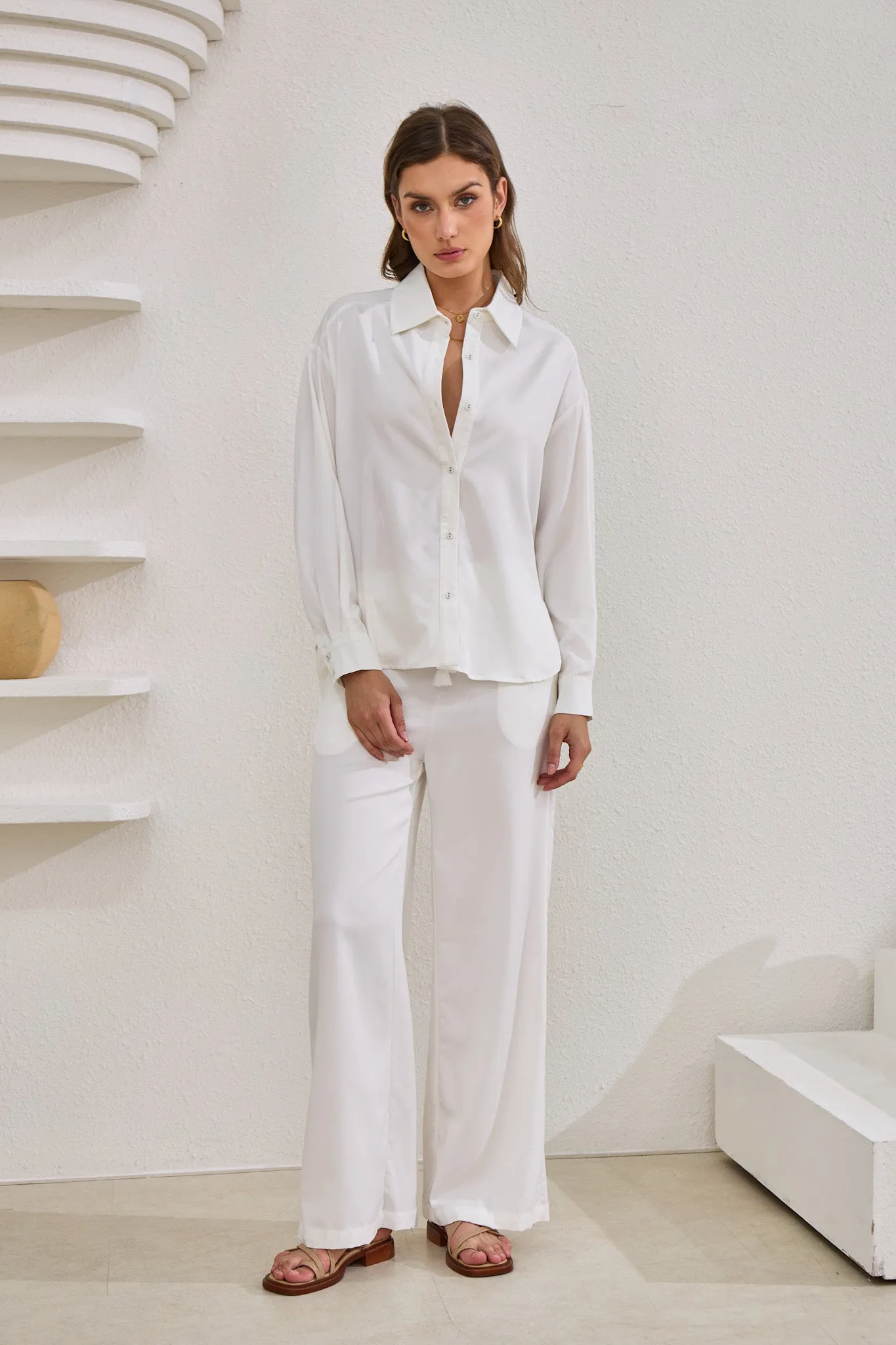 Page White Cupro Pants