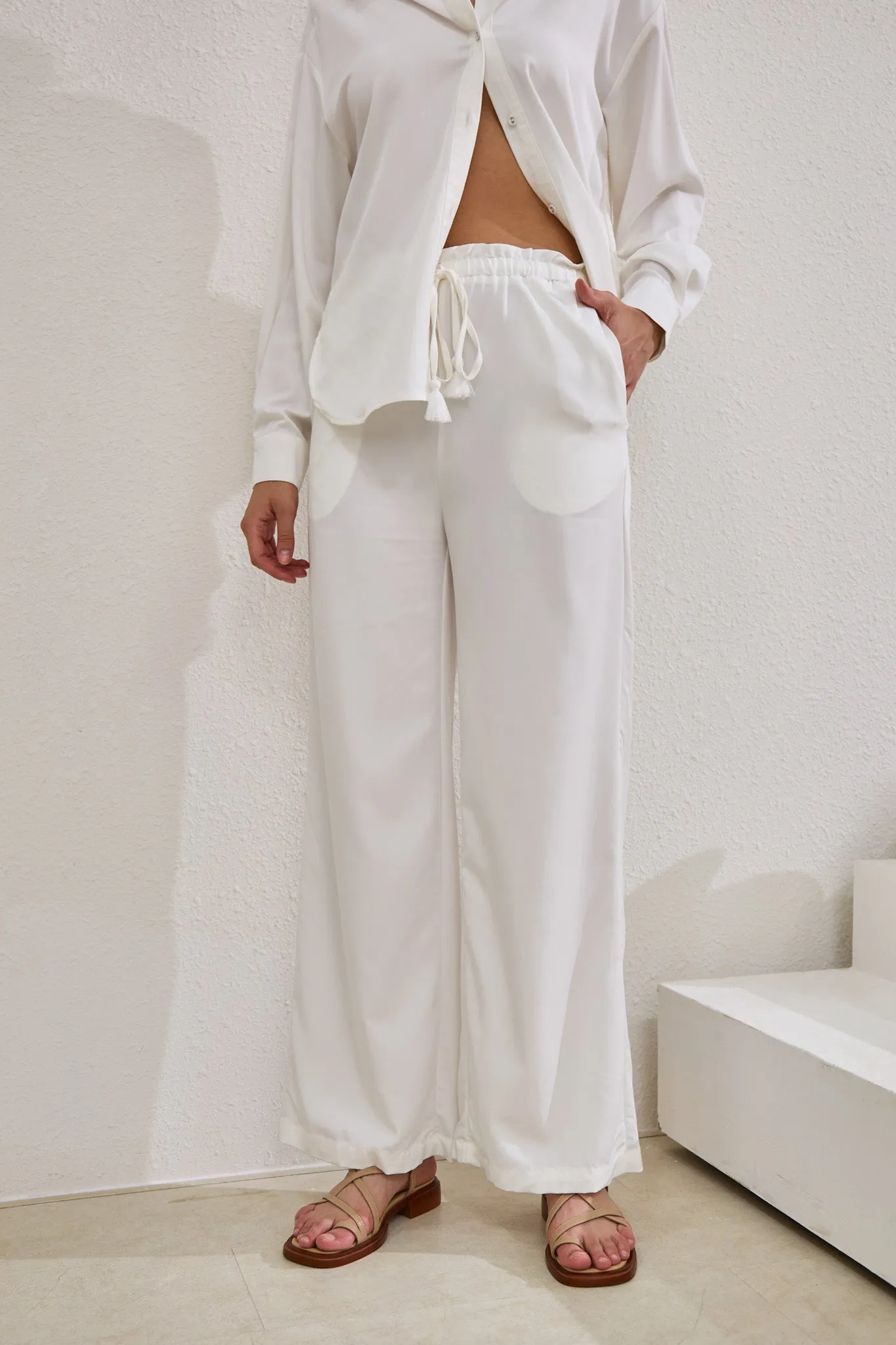 Page White Cupro Pants