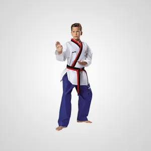 POOMSAE DOBOK FOR (BOYS) POOM NECK RED & BLACK