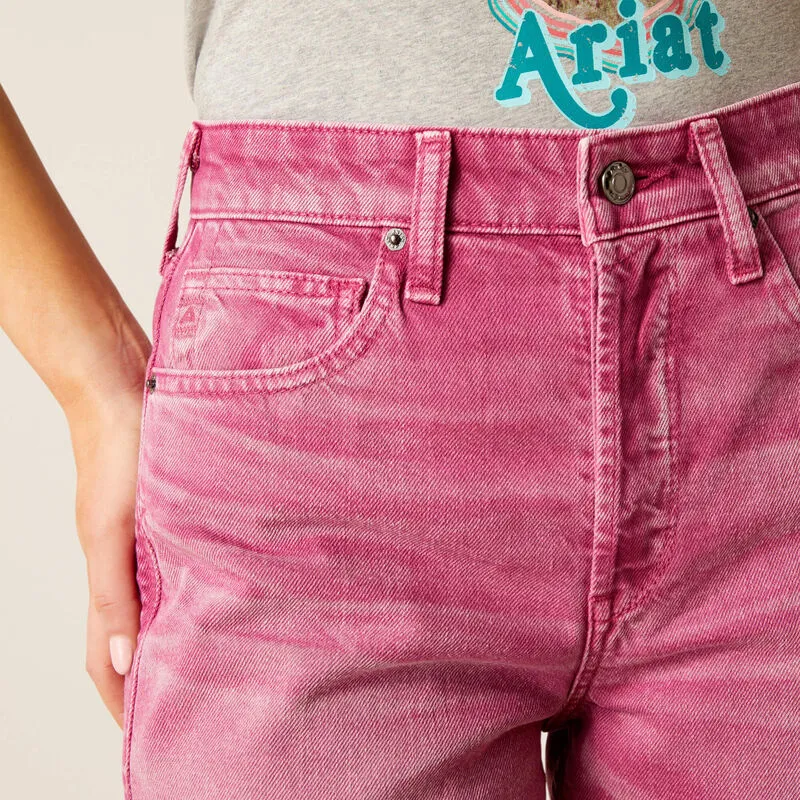 Pretty In Pink Wide Cropped Jean