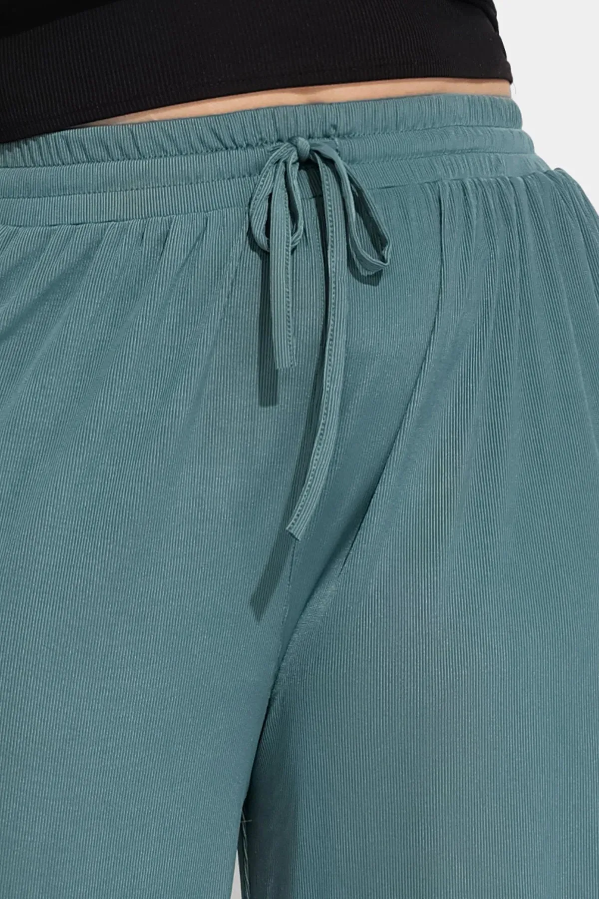 Ritera Supersoft Green Drawstring Elastic Waist Pants