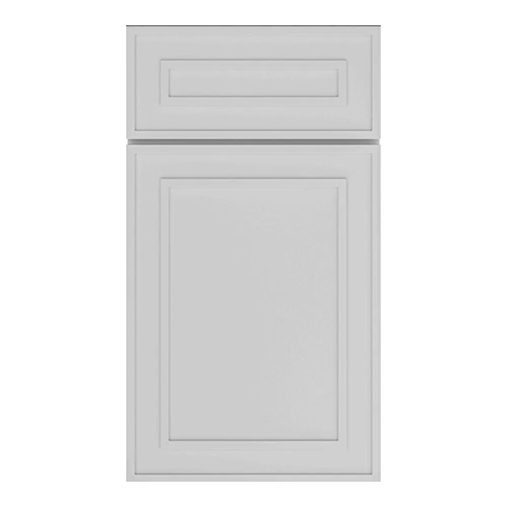 RTA - Elegant Shaker White - 24"W x 42"H x 0.75"D -Diagonal Wall Molding Glass Door with 1 Door