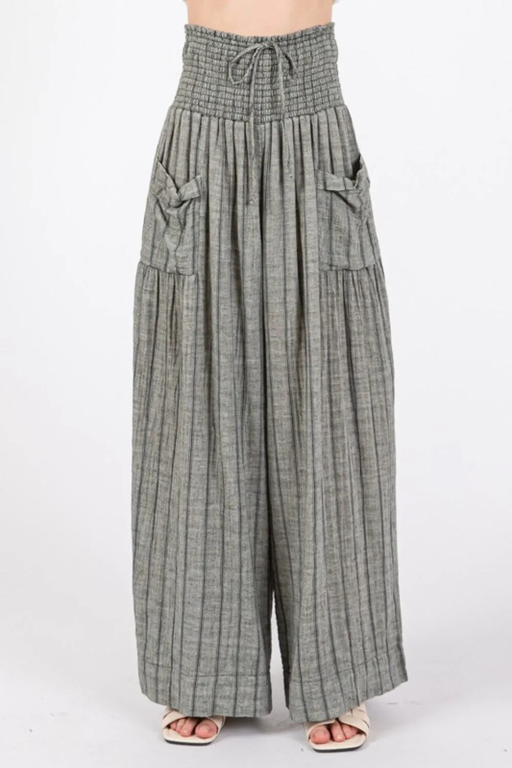 SAGE   FIG Cotton Gauze Wash Stripe Pants