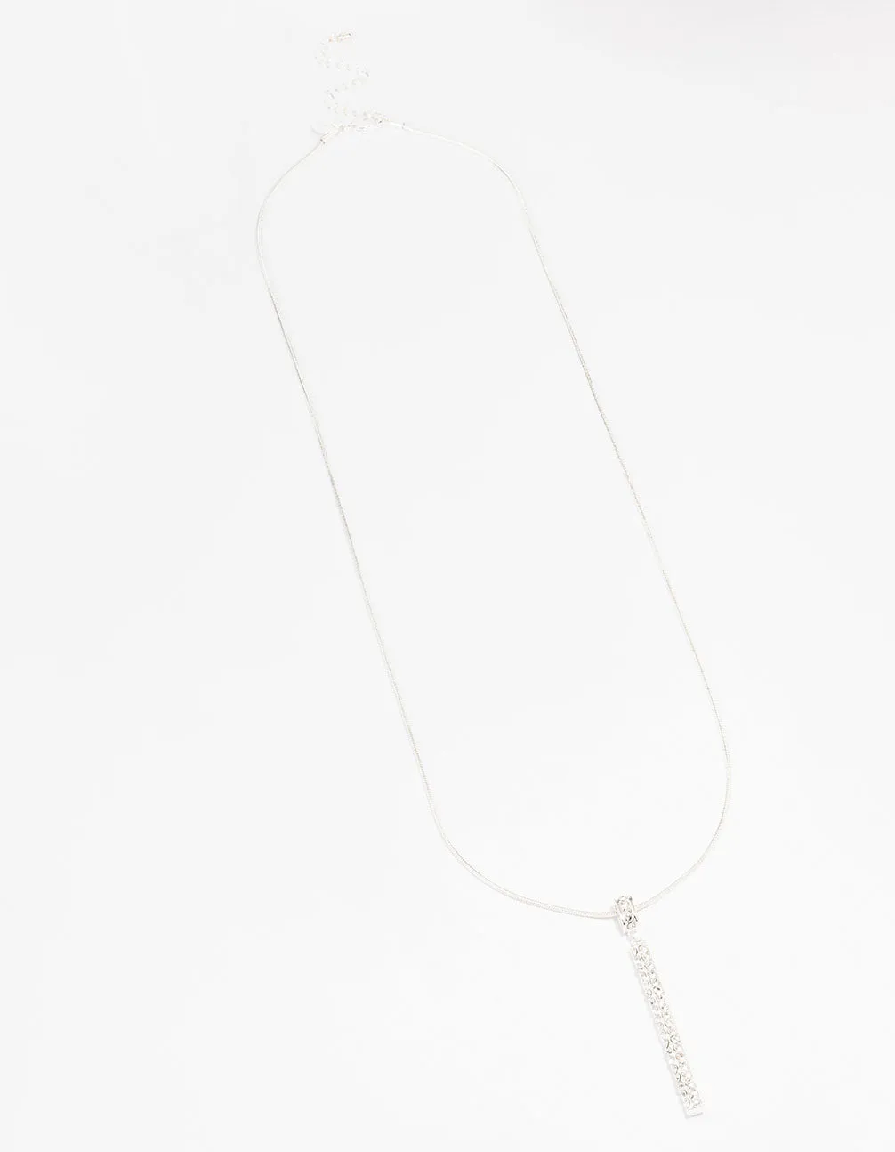 Silver Long Pendant Necklace