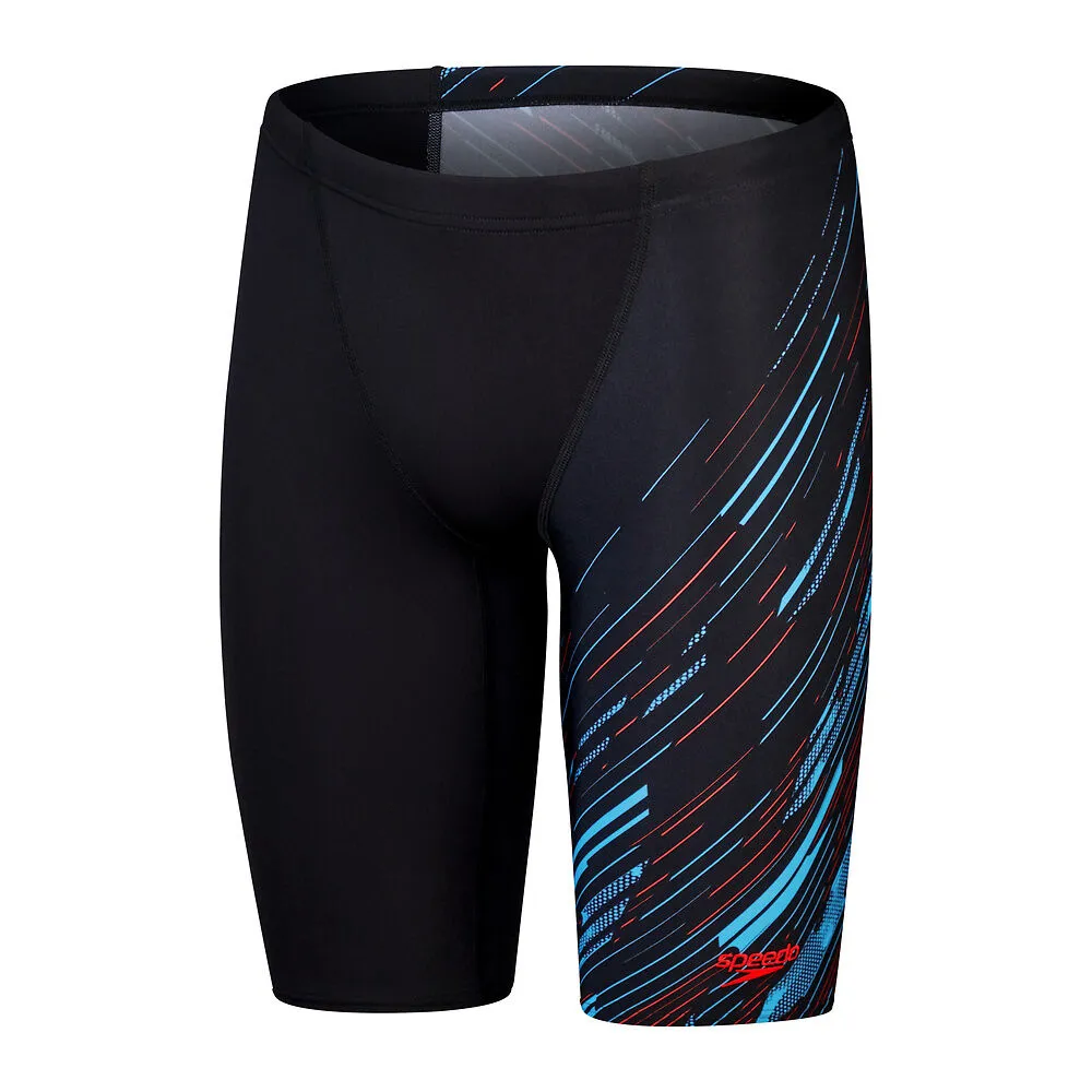 Speedo Mns Hyperboom V-Cut Jammer-Black /Picton Blue /Siren Red