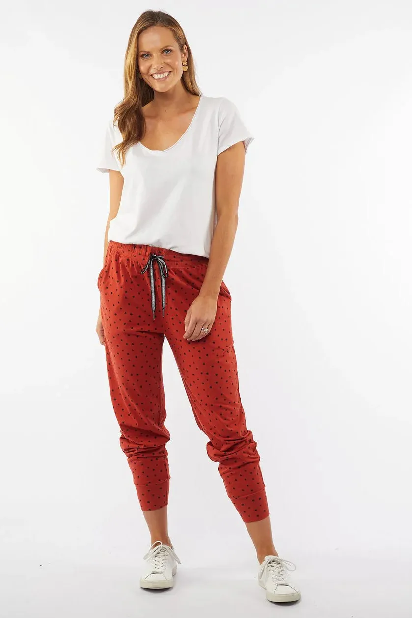 Spot Lounge Pant in Rust