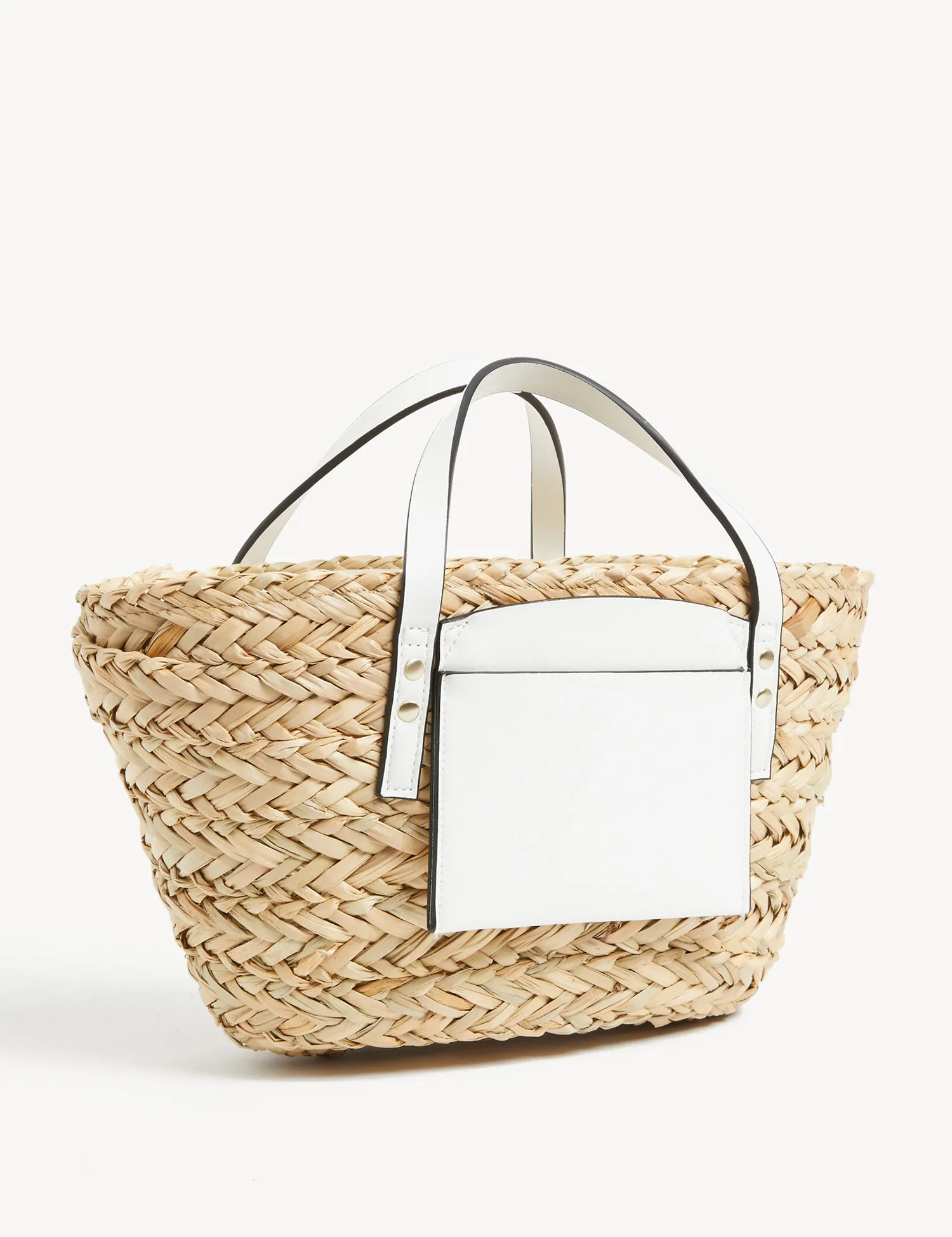 Straw Drawstring Tote Bag