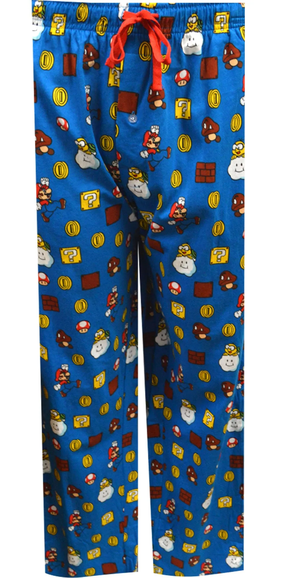 Super Mario Power Ups Royal Blue Cotton Lounge Pants