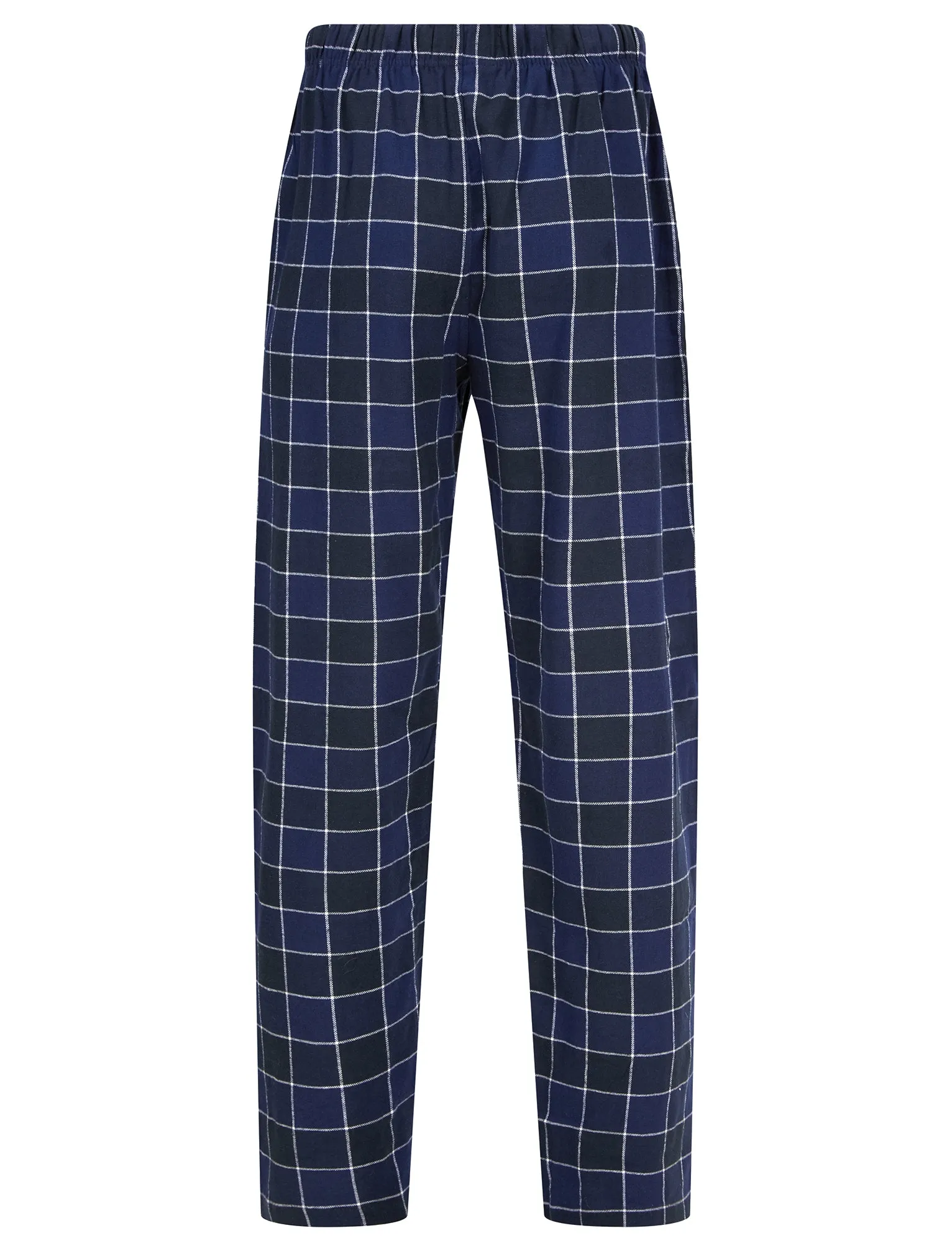 Tayos Brushed Flannel Checked Lounge Pants in Ocean Cavern - Tokyo Laundry