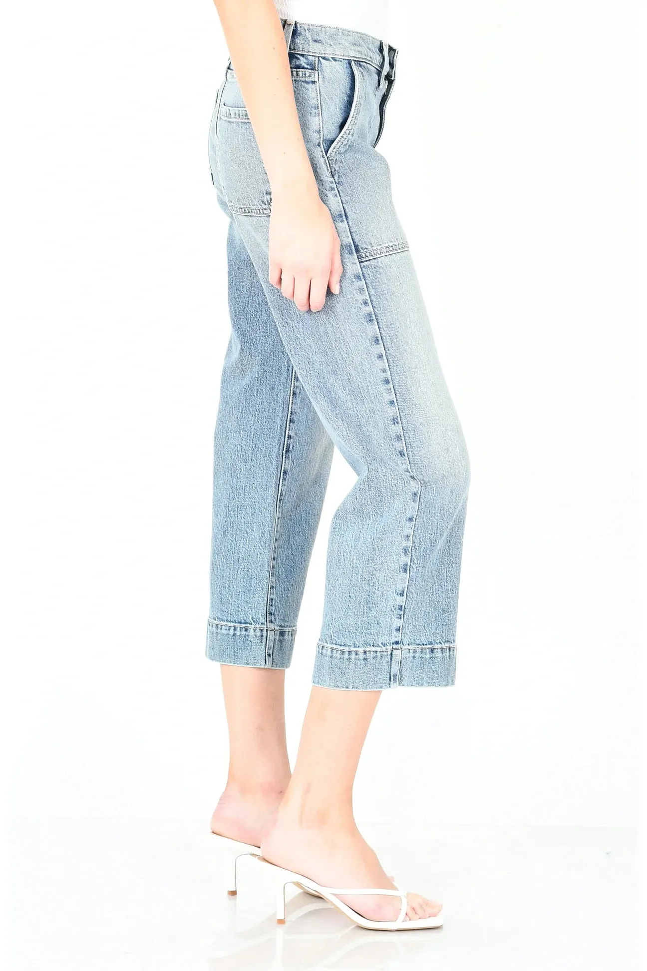 The Farrah Cropped Utility Denim by Modern American - Alabama