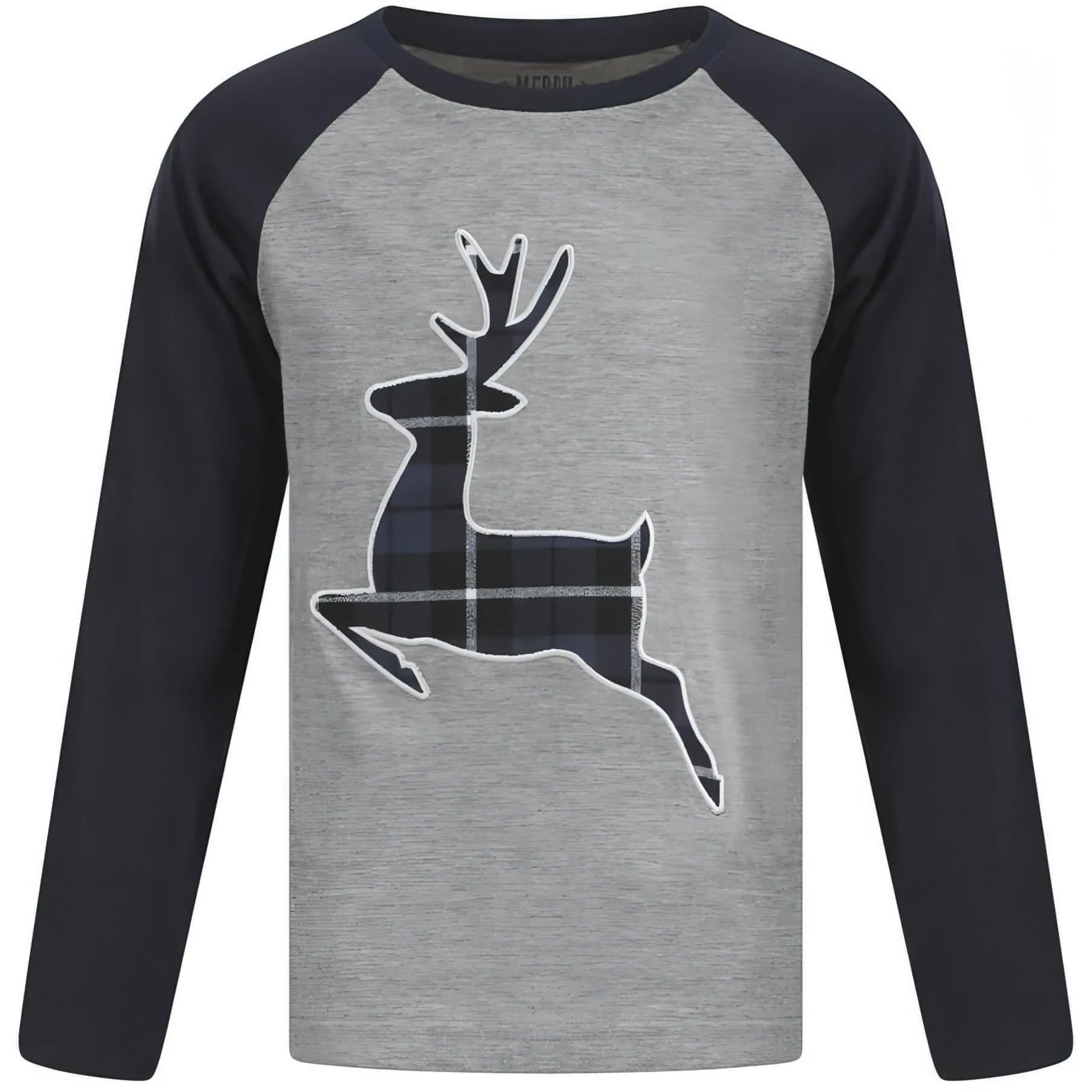 Tokyo Laundry Reindeer 2 Piece Boys Christmas Pyjama Set - Grey