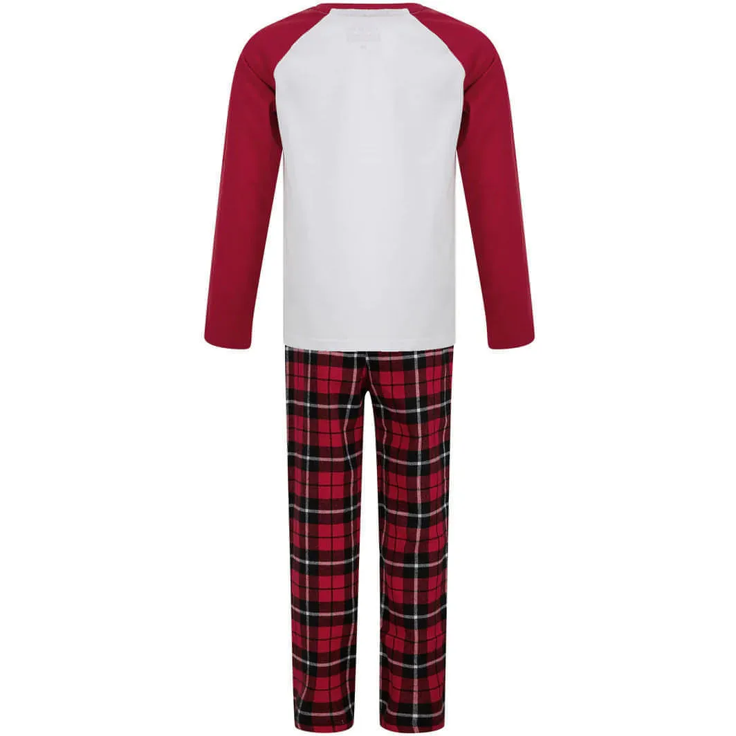 Tokyo Laundry Reindeer 2 Piece Boys Christmas Pyjama Set - Red