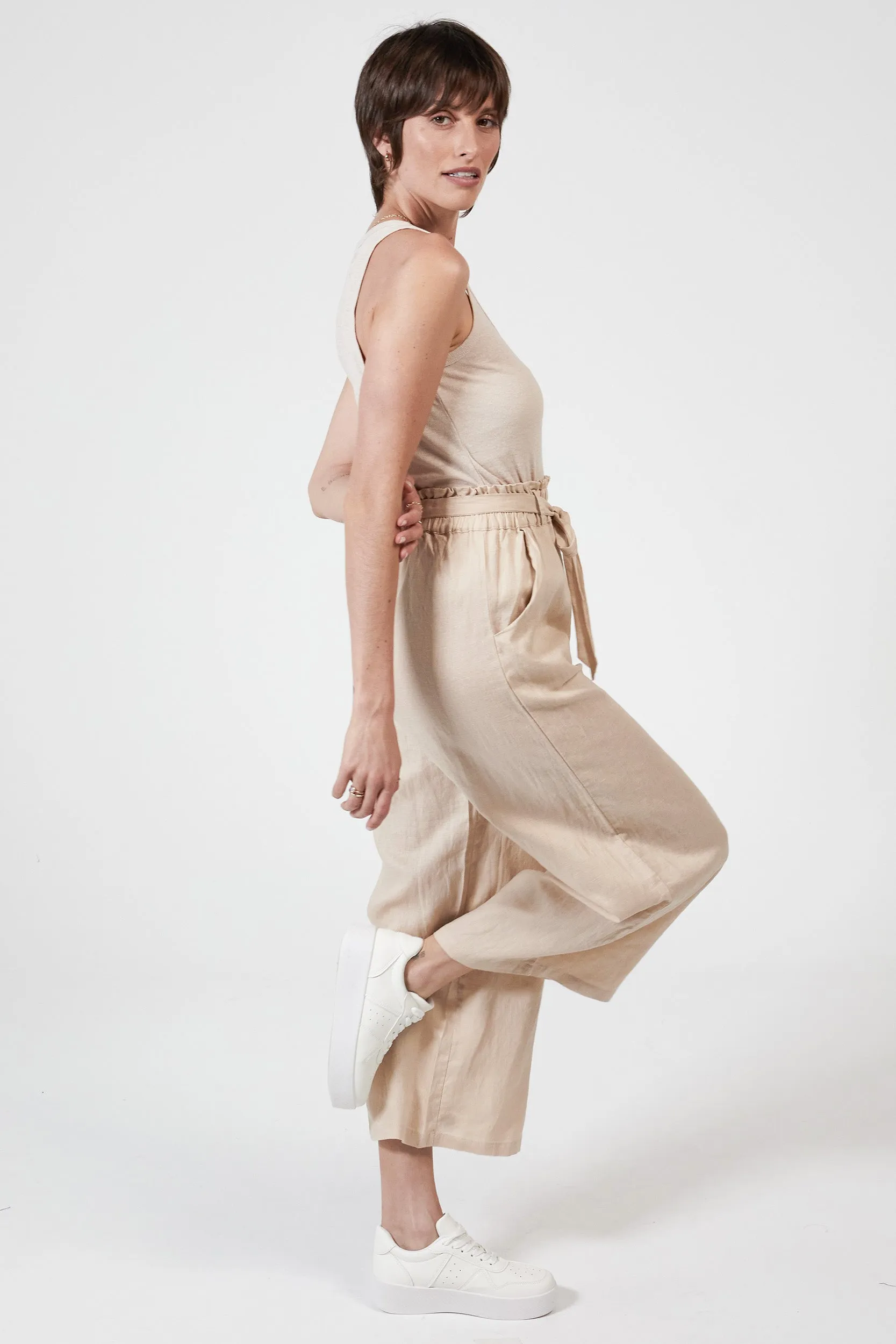 TYLER LINEN PANT - SOFT PINK