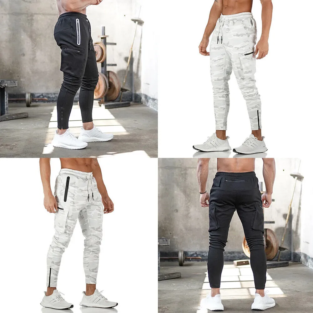 US Man's Training Bodybuilding Sports Fitness Sweatpants Jogger Gym Pant Fashion