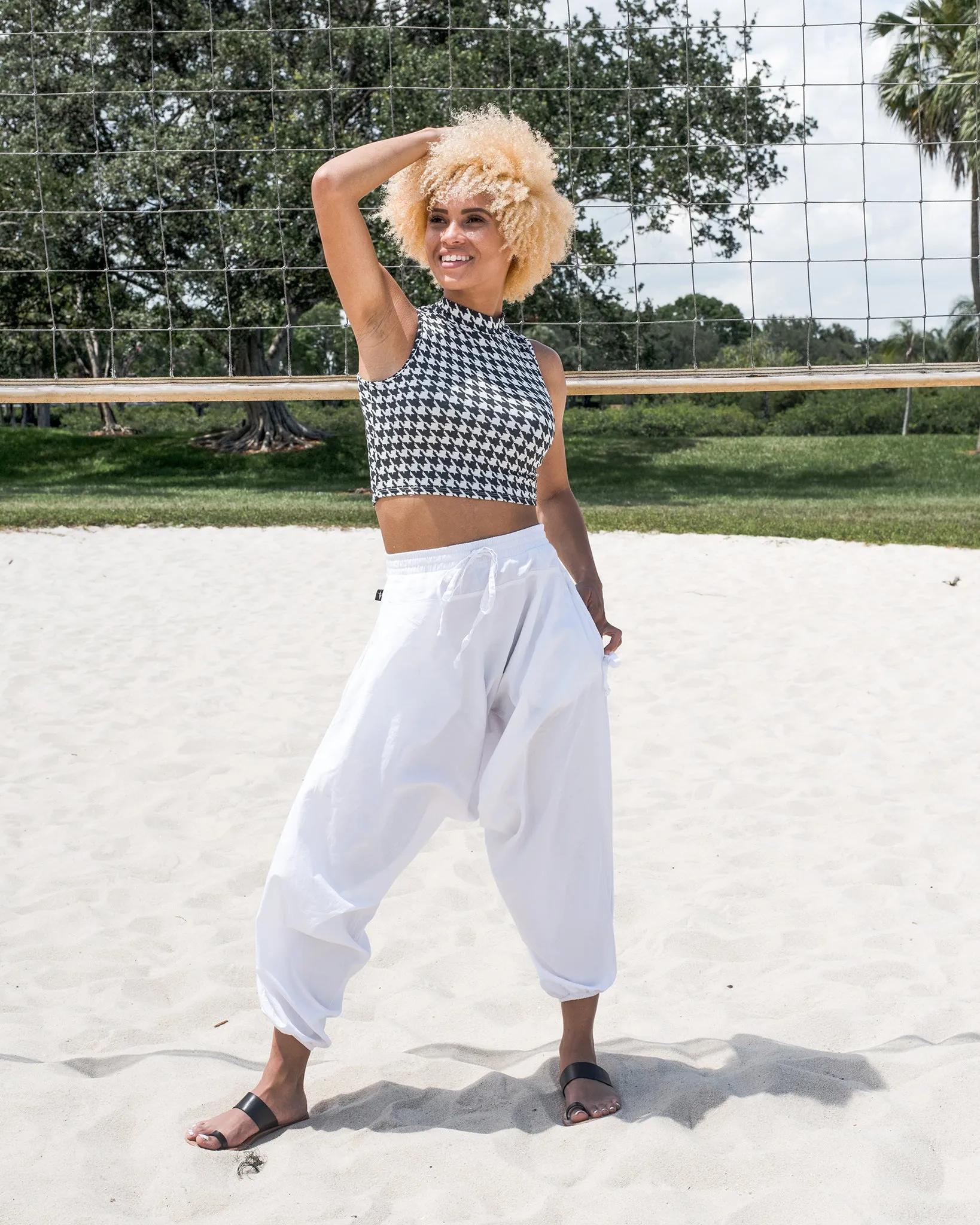 White Fall Savannah Harem Pants